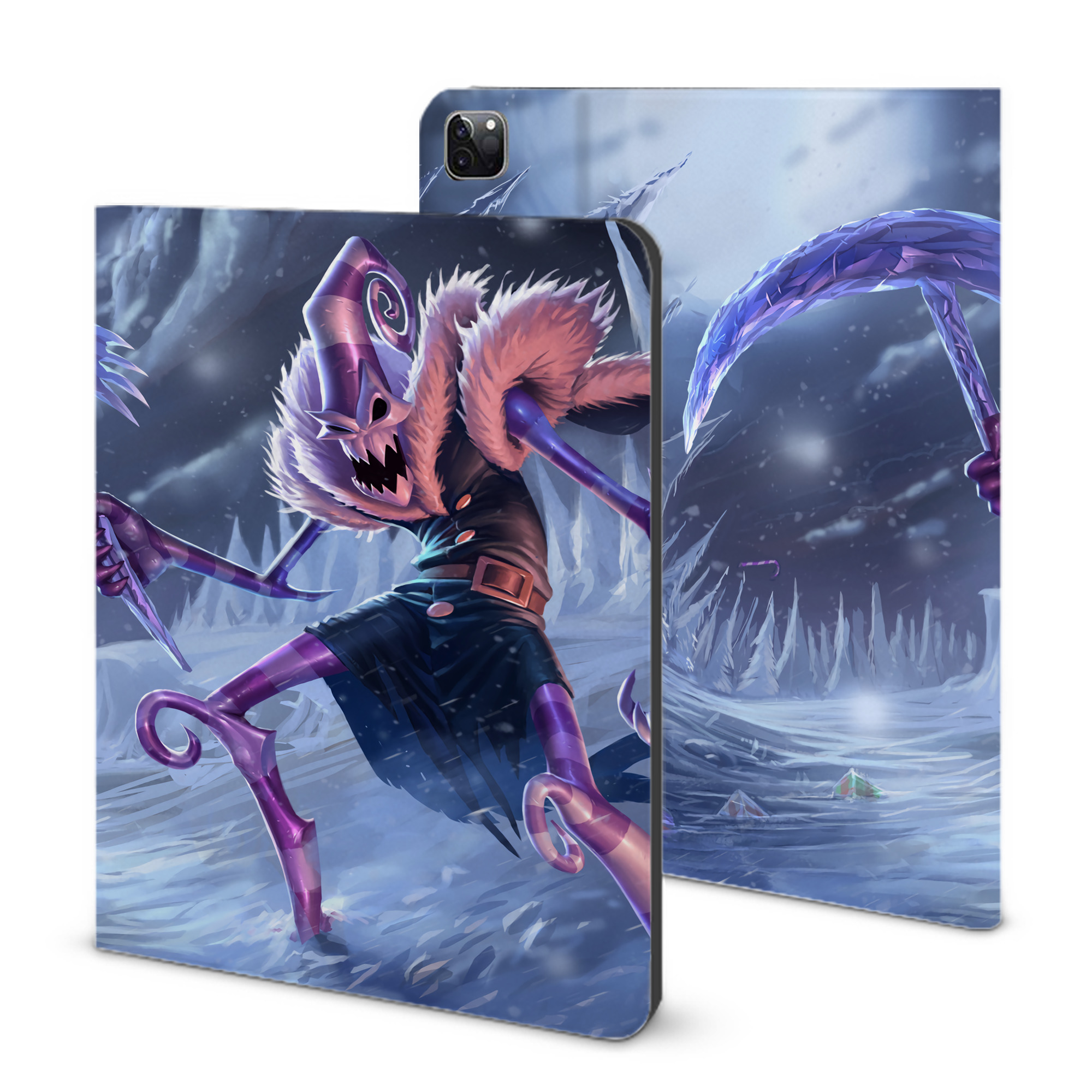 （画像用） リーグ・オブ・レジェンド League of Legends LOL IPad ケース ブック型 PUレザー TPU 耐衝撃 軽量 薄型 ペン収納なし 全面保護 IPad 各モデル対応